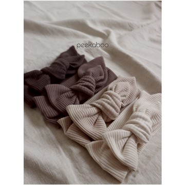 peekaboo Oliver羅紋蝴蝶結髮帶【現貨+預購】嬰兒髮帶 寶寶髮帶 新生兒髮帶 女童髮帶 兒童髮飾  韓國童裝