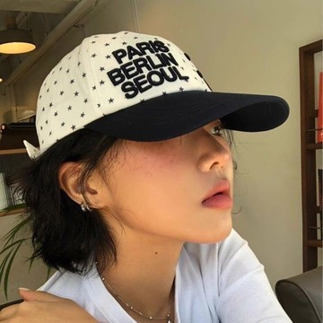 風度嚴選❤️ 韓國小衆 笑臉波點字母棒球帽子 女款夏季 休閒顯臉小 遮陽防曬防塵帽 夏季必備棒球帽