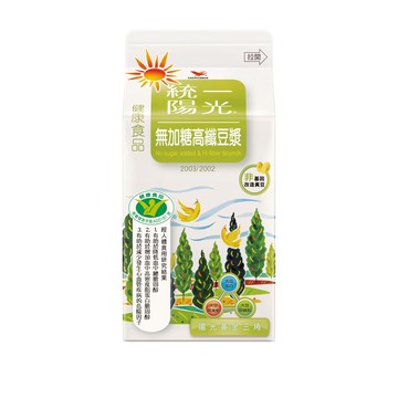 統一陽光無加糖高纖豆漿400ml※實際到貨效期約4天以上