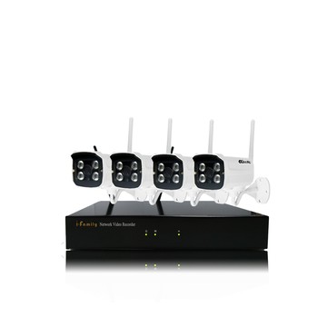 I-Family 16路 免施工/免設定 3百萬畫素 標準鏡頭 無線監視錄影套裝組(NVR+4鏡頭)