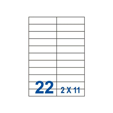 裕德 三用 電腦 標籤 22格 27X105mm 白色 1000張 /箱 UH27105-1K