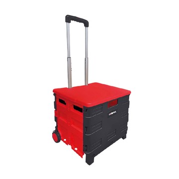 免運 useful 兩輪折疊購物車45l(紅黑跳色) ul-csc16