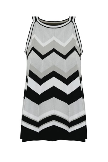D. Exterior Striped Viscose Top