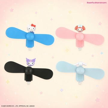 Gourmandise 三麗鷗 Type-C 隨身迷你竹蜻蜓涼風扇 日本國內版 Hello Kitty 美樂蒂 酷洛米 大耳狗
