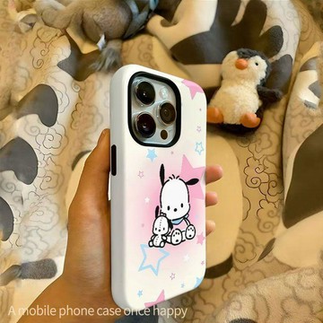 可愛狗狗菲林殼二合一蘋果17promax手機殼iPhone16/14/13/12/11pro新款15promax磨砂