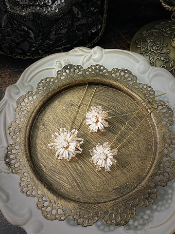 美麗佳人 花嫁髮叉3件組