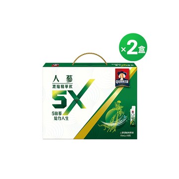 【定期購自由配85折】桂格 5X人蔘濃縮精華飲15mlX18包X2盒(定期購任選結帳再85折，折扣後滿$3000出貨，每60天配送一次)