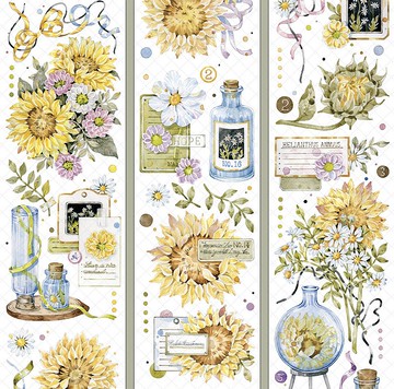 燦爛千陽 太陽花集 ひまわり PET 和紙膠帶 虹光 10米卷