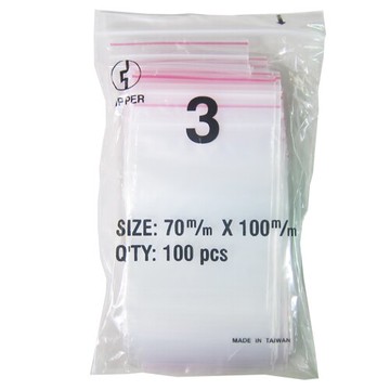 【史代新文具】STAT 3號 #3 由任袋/夾鏈袋/密封袋 7×10cm (1箱100包)