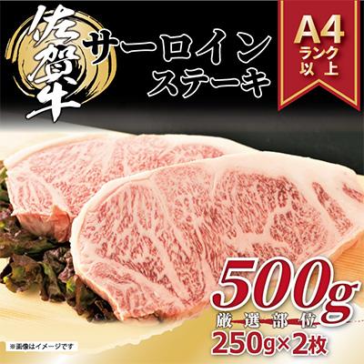 ふるさと納税 唐津市 艶さし!佐賀牛サーロインステーキセット500g(唐津市)全12回