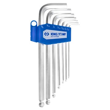 KING TONY 金統立 專業級工具 7件式 長型球頭六角扳手組 KT20107MR01  1個