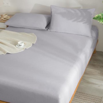 【A-ONE】發熱搖粒絨 純色系列 床包枕套組 - 單人/雙人/加大 - 簡約灰