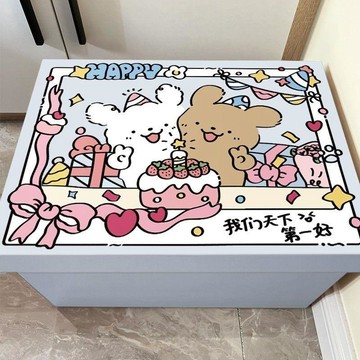 【臺灣-出貨】粉色線條小狗禮盒空盒子生日禮物盒禮品盒包裝盒高級感紙箱大號男DWF55