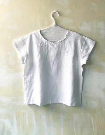 棉麻短衫--夏之花