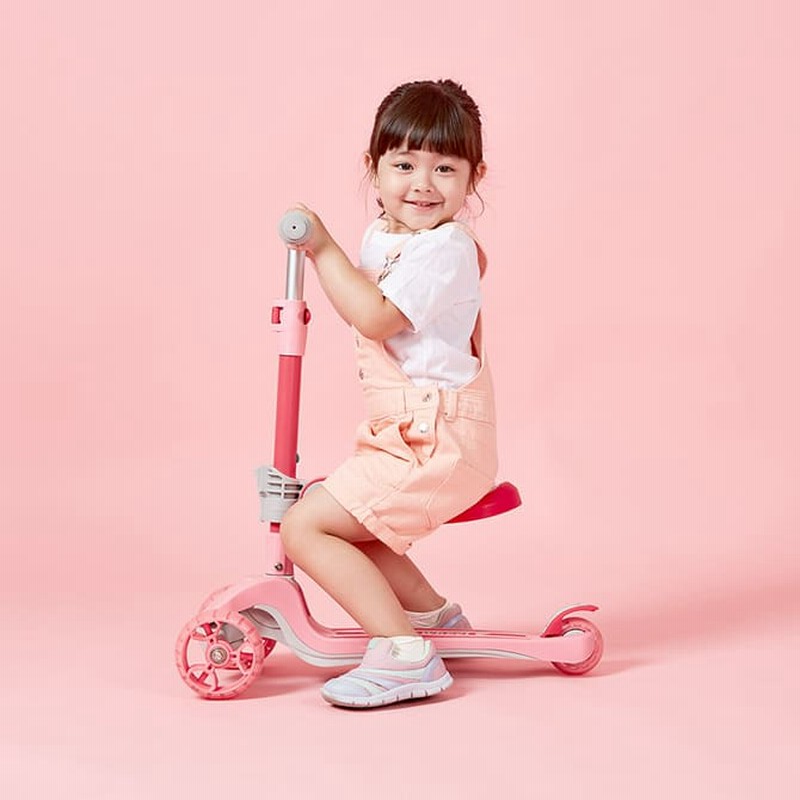 光るキックボード 2wayタイプ Ifam Kidswheel アイファム キッズホイール クリームピンク 通販 Lineポイント最大5 0 Get Lineショッピング