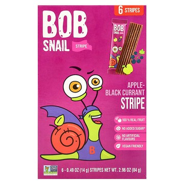 Bob Snail, 水果條，蘋果黑醋栗，6 條，每條 0.49 盎司（14 克）