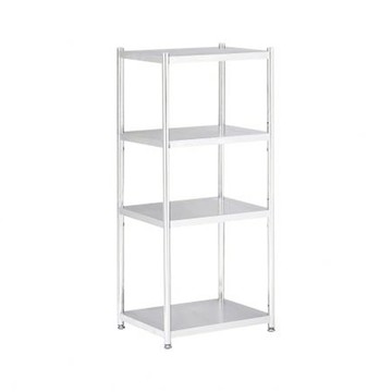 E-home Solid 索力得 不鏽鋼收納置物架 LKC097-slvr  45 x 38 x 115cm  銀色  4層