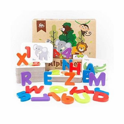 Baby Noah 幼児用動物アルファベットと数字の木製ジグソーパズルフラッシュカード Abc文字カード 数字1 10のカウントカード 色認識教育 通販 Lineポイント最大get Lineショッピング