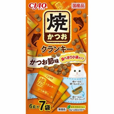 いなばペットフード:CIAO 焼かつおクランキー かつお節味 6g×7袋 4901133338748 焼かつおの旨みたっぷりのドライスナック