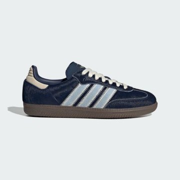 Adidas 愛迪達 Samba OG W JS3934 女 運動休閒鞋 德訓鞋 馬毛鞋面 復古 舒適 深藍