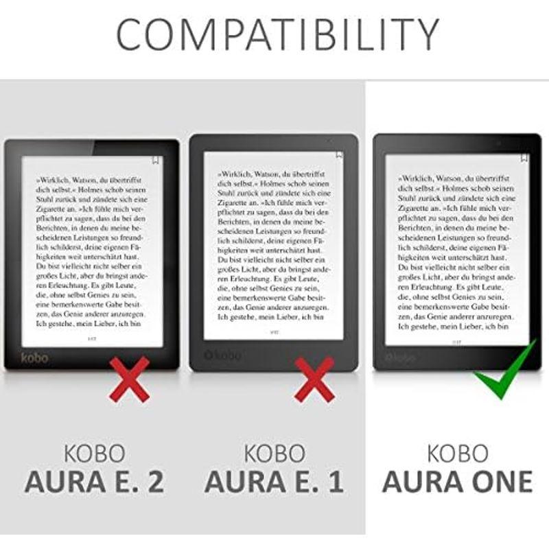 kwmobile 対応: Kobo Aura ONE ケース キャンバス 電子書籍カバー オートスリープ reader 保護ケース