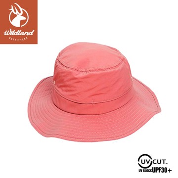 【Wildland 荒野 中性抗UV透氣網遮陽圓盤帽《摩曼粉》】WH1051/登山/防曬帽/休閒帽/漁夫帽/遮陽帽