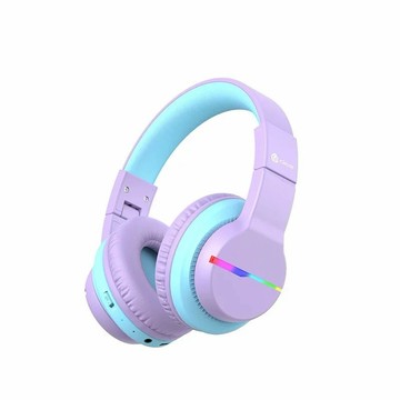 【安琪兒婦嬰百貨】美國 iClever BTH12 炫光無線兒童耳機-紫色