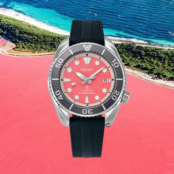 SEIKO 精工錶  Prospex 限量款 澳洲粉紅湖 200米 潛水機械錶-45mm 6R35-03L0P.SPB541J1_SK043