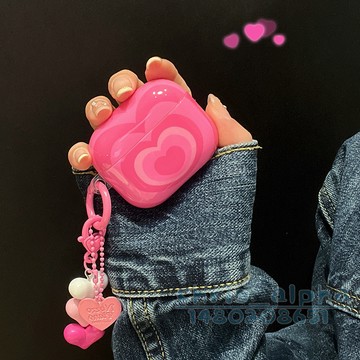 ins粉色愛心 適用Airpods4代保護套 1/2/3/4代保護殼 pro2蘋果耳機殼 pro全包防摔殼 軟殼