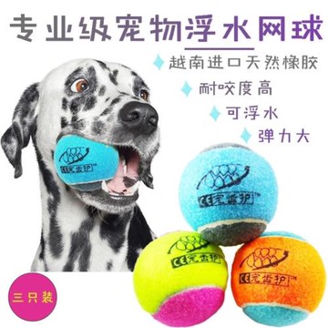 寵物耐咬訓練寵物玩具球狗狗專業訓練網球發聲球彈力狗狗玩具球