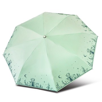 雙龍小王子輕量黑膠自動傘防曬自動開收傘雨傘(湖水綠)