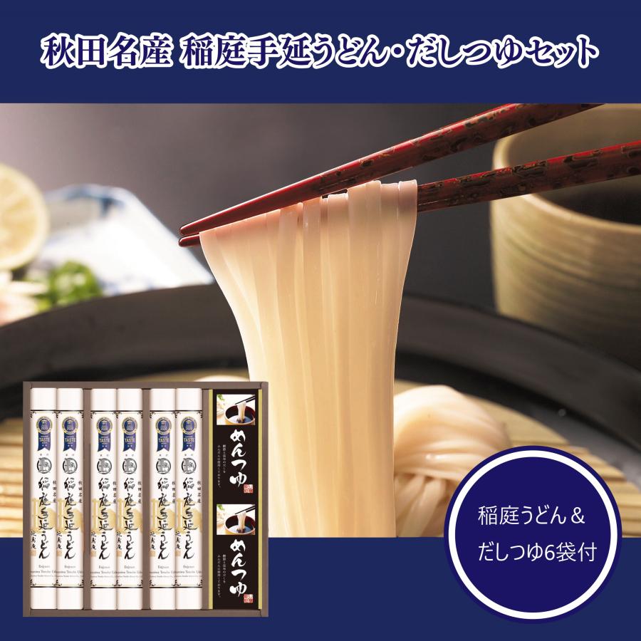 稲庭手延うどん 100g×6本 つゆセット 延寿庵