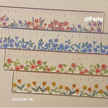 🎀免運臺灣有貨🎀ins尺子直尺透明亞克力學生可愛韓版高顔值小學生女刻度塑料套尺