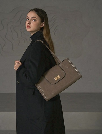 韓國BESSIE BAG | 深米色 | 大容量 手袋 單肩包