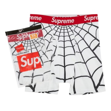 HANES SPIDER-MAN BOXER BRIEFS (2 PACK) WHITE