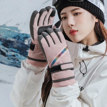 滑雪手套騎行摩托車冬季女加絨男防寒騎車保暖可愛防水加厚棉冬天