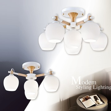 北歐白玉玻璃半吸頂燈 F07–47–1131、1132、1133、1134、1135、1136