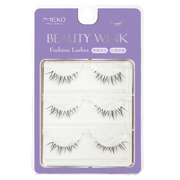 【MEKO】專屬C位韓系無痕假睫毛（日常款）3對入 I-028