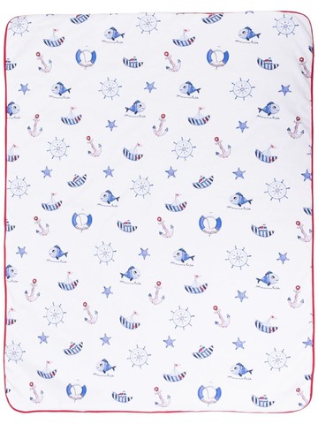 Monnalisa - nautical-print sleep next - kids - Cotton/Polyester - One Size - White