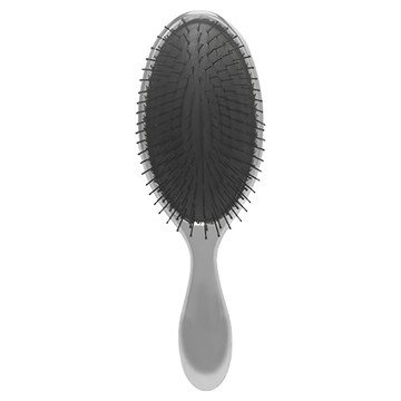 BIOAM 佰歐安 乾濕兩用回彈梳  彈力梳毛  金屬美型背面可當鏡子  流光銀  1支