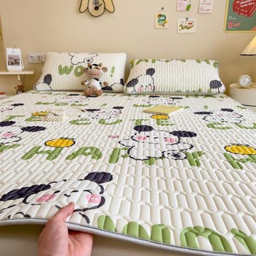 A類母嬰級乳膠涼席三件套冰絲床單床笠可折疊防滑涼感空調席批發