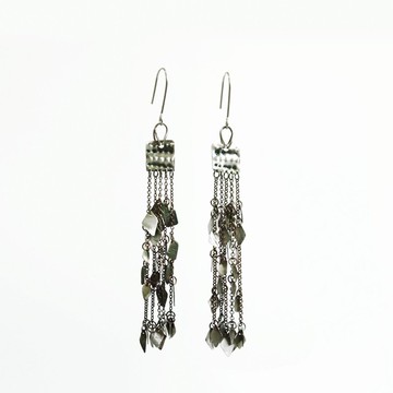 925銀飾 流蘇耳環 復古銀色耳墜