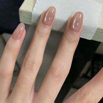 💗Yuki Nail💗甜美溫柔嬛嬛裸粉玻璃珠薔薇少女美甲穿戴甲日常簡約學生