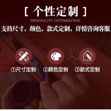 新中式彩繪鞋柜實木玄關2門手繪對開門邊柜裝飾柜民宿家具復古風