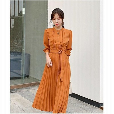 プリーツワンピースレディースプリーツワンピース21母の日夏春冬秋ロングワンピース長袖aラインきれいめシャツワンピ 通販 Lineポイント最大get Lineショッピング