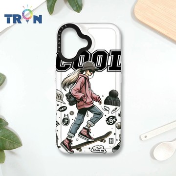 TRON IPHONE 16 雜誌風潮流女孩 MAGSAFE 磁吸 防摔 太空殼 透白 手機殼