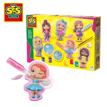 荷蘭SES DIY創意石膏彩繪-女孩們-01293