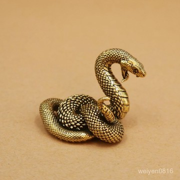 武德宫過爐開光🙏5月初更新-黃銅十二生肖做舊小蛇桌麵擺件工藝品招財進寶個性創意擺件 免運 熱銷 師傅推薦