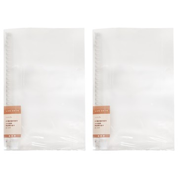 Lan CHYn 連勤牌文具 26孔鐵夾 LCW26R B5 275 x 215 x 22mm  透白  2個