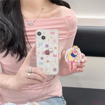 日系水冰月美少女戰士磁吸支架適用iPhone17proMax手機殼蘋果16新款15pro卡通12可愛13透明14pro防摔保護套